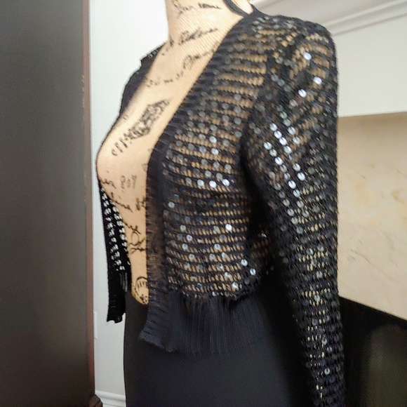 Cropped/Sequined Knitted Sweater Vest, NWT! - Picture 4 of 5